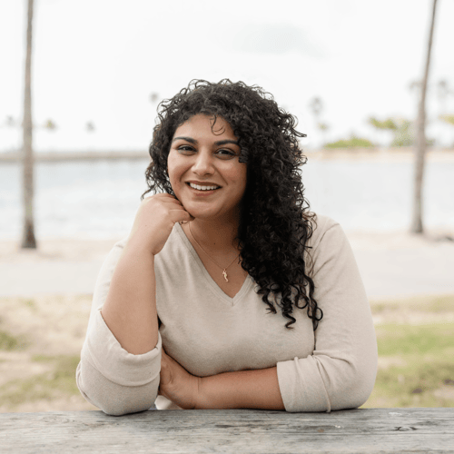 Angelie Patel Beach Headshot Angelie Patel Beach Headshot